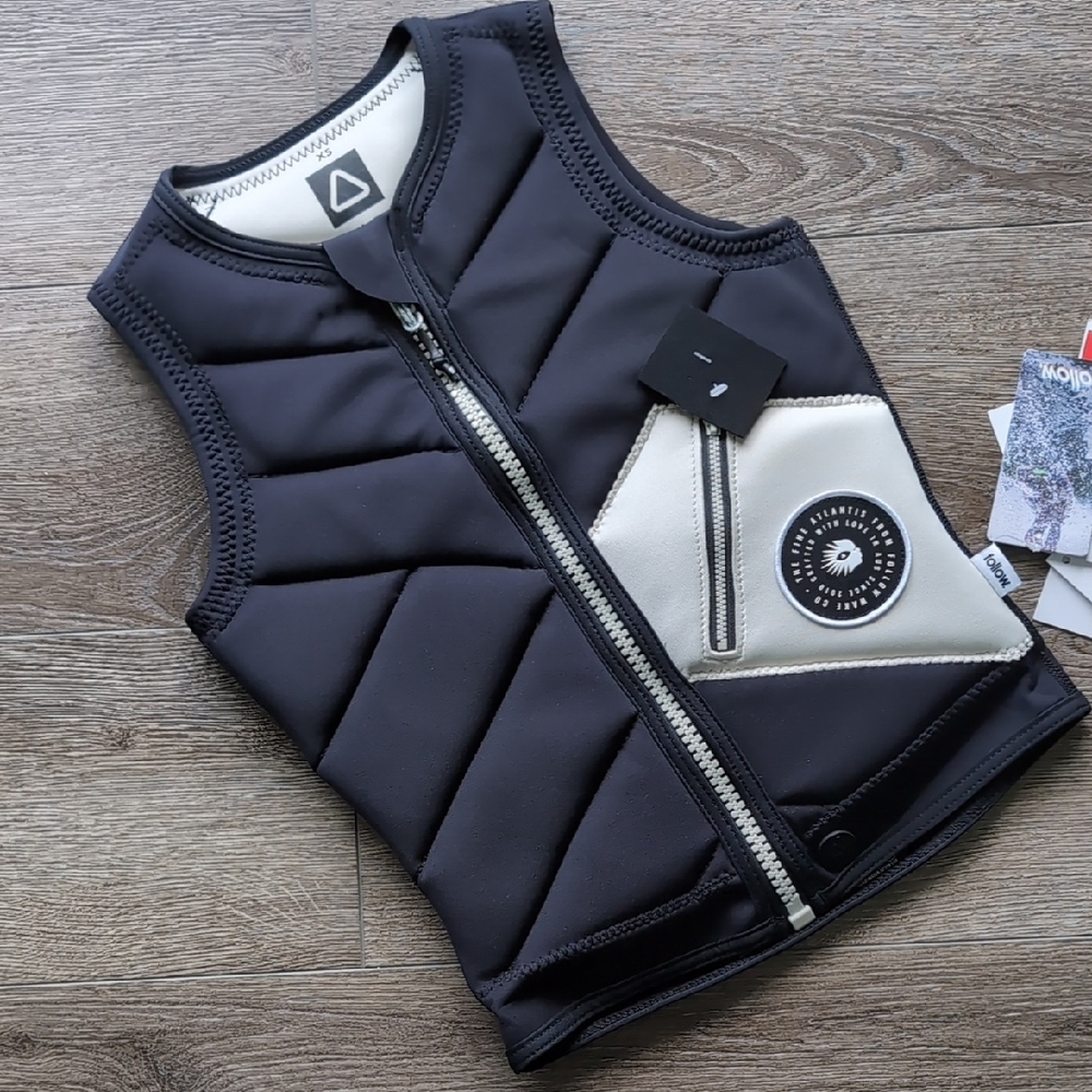 Black and White Quilted Vest